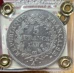 Frankrijk. Directoire (1795-1799). 5 Francs An 4-A Union et