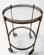 Serveerwagen - Messing, Glas - Drankwagen