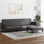 vidaXL 2-delige Loungeset kunstleer grijs, Huis en Inrichting, Banken | Bankstellen, Verzenden, Nieuw, Vierpersoons of meer, Leer