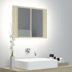 vidaXL Badkamerkast met spiegel LED 60x12x45 acryl sonoma, Verzenden, Nieuw