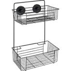 WENKO Badkamerrekje Vacuüm-Loc® wandrek 2 etages Bari zwart, Huis en Inrichting, Badkamer | Badtextiel en Accessoires, Verzenden