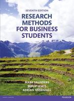 Research Methods for Business Students 9781292016627, Boeken, Zo goed als nieuw