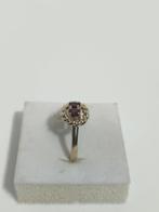 Zonder Minimumprijs - Ring - 9 kt. Geel goud Granaat, Sieraden, Tassen en Uiterlijk, Ringen, Nieuw