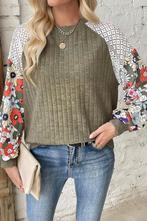 Vineyard Green Plus Size Textured Floral Patchwork Raglan Sl, Kleding | Dames, Verzenden, Nieuw