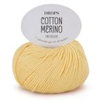 DROPS Cotton Merino Uni Colour - 17 vanille - Wol/Katoen G, Hobby en Vrije tijd, Ophalen of Verzenden, Nieuw