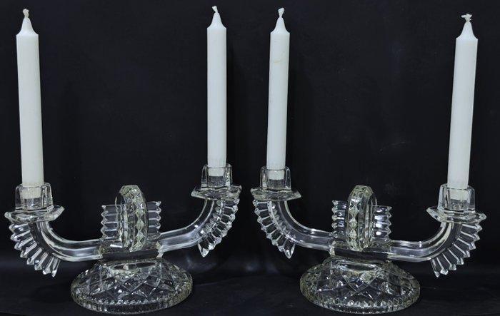 Kandelaber Monumentale kristallen kandelaars (2) - Kristal, Antiek en Kunst, Kunst | Designobjecten