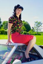 Pinup Couture, Classic Pencil Skirt  in Red., Kleding | Dames, Rokken, Nieuw, Verzenden
