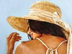 Maria Sochaczewska - Woman in a straw hat, Antiek en Kunst
