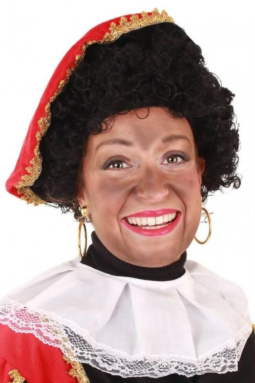Pruik Piet Krul Verstelbare Kap Zwart, Diversen, Sinterklaas, Nieuw, Ophalen of Verzenden