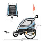 TRUUSK Kinderaanhanger, Kinderwagen, 5-punts Veiligheidsgord, Fietsen en Brommers, Fietsaccessoires | Aanhangers en Karren, Verzenden