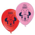 Minnie Mouse Ballonnen Happy 28cm 8st, Verzenden, Nieuw