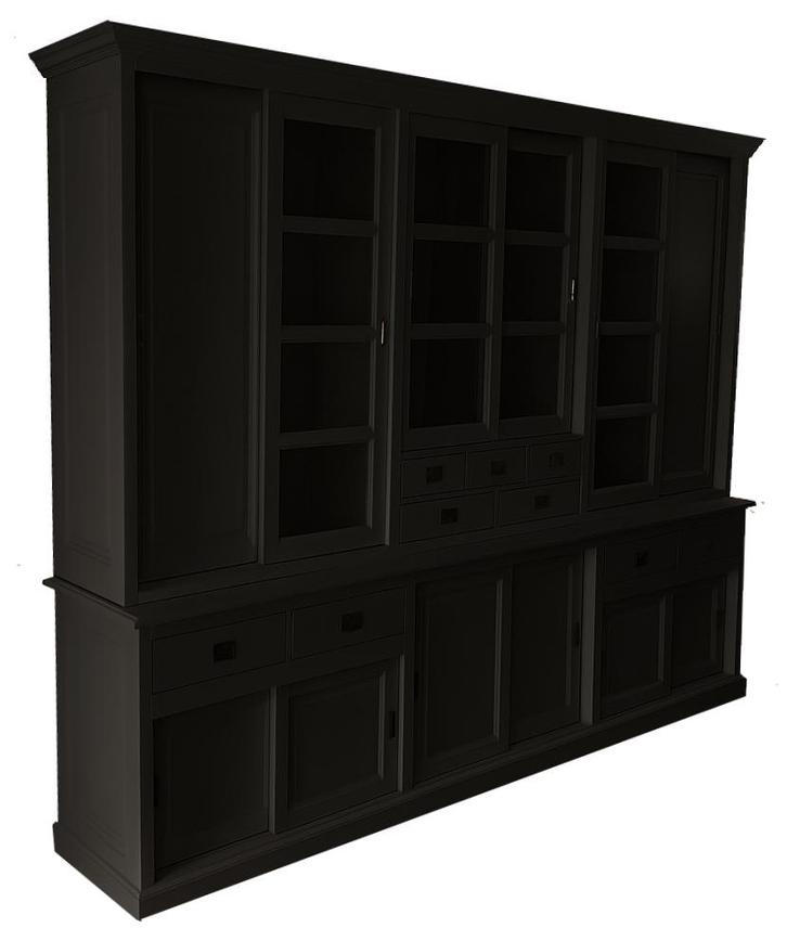 Buffetkast zwart Haarlem 300x 235cm dichte zijdeuren, Huis en Inrichting, Kasten | Buffetkasten, Ophalen of Verzenden