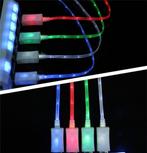 LED galaxy data kabel micro USB oplader laad + LED S20 S21 A, Verzenden, Nieuw