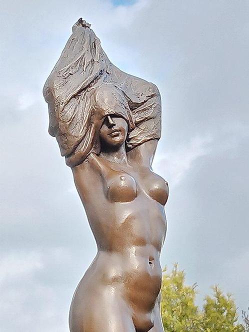 j.patouie - Beeld, torso woman - 62 cm - Brons, Marmer, Antiek en Kunst, Kunst | Designobjecten