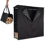 Houtopslag met dak | Brandhoutrek | Houtrek | 180x60x180cm, Verzenden