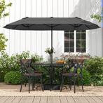 2dekans | Coast Dubbele Rechthoekige Parasol 396x201x240 cm, Ophalen of Verzenden, Zo goed als nieuw