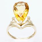Zonder Minimumprijs - Ring - 14 karaat Geel goud Citrien -, Sieraden, Tassen en Uiterlijk, Ringen, Nieuw