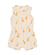 HEMA Newborn jumpsuit badstof eenden ecru, Verzenden, Nieuw