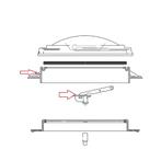 Fiamma Vent 50 Buitenkader met Scharnieren, Caravans en Kamperen, Ophalen of Verzenden, Nieuw