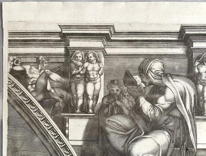 Giorgio Ghisi (1520-1582, daprès Michel-Ange - La sibylle, Antiek en Kunst, Antiek | Overige Antiek