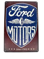 Metalen Wandbord - Ford Motors, Ophalen of Verzenden, Nieuw