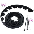 vidaXL Gazonrand flexibel met 30 pinnen 10 m 5 cm, Verzenden, Nieuw