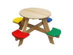 AXI UFO Picknicktafel - Rond - 4 kinderen - 120x120x56cm -, Tuin en Terras, Tuinsets en Loungesets, Verzenden, Nieuw