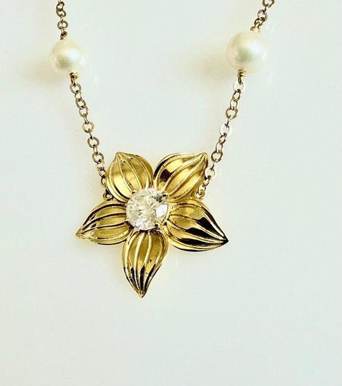 Zonder Minimumprijs - Statement ketting - 14 karaat Geel, Sieraden, Tassen en Uiterlijk, Antieke sieraden