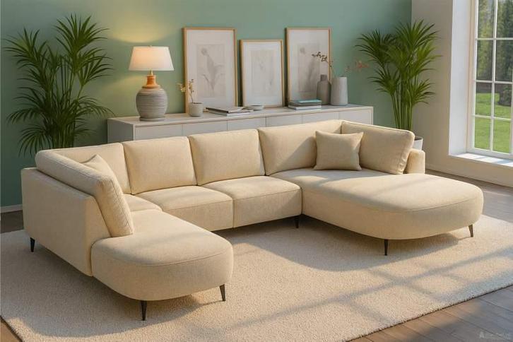 Hoekbank Helmond - u-banken, Huis en Inrichting, Banken | Sofa's en Chaises Longues, Nieuw, Stof