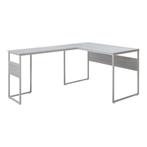 Hoekbureau Karlstang L-vormig lichtgrijs met houtnerf 166x12, Huis en Inrichting, Bureaus, Verzenden, Nieuw