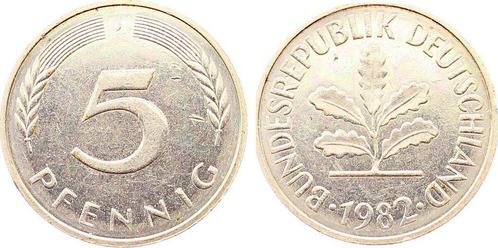 Duitsland Probe 5 Pfennig 1982 J, Neu-zilver unmagnetisch..., Postzegels en Munten, Munten | Europa | Niet-Euromunten, Verzenden