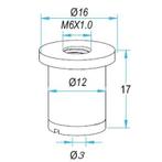 Zwarte Plafondbevestiging voor staalkabel 3mm, Doe-het-zelf en Verbouw, Verzenden, Nieuw