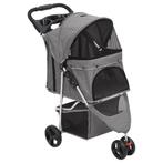 vidaXL Hondenwagen inklapbaar 80x46x98 cm oxford stof grijs, Verzenden, Nieuw