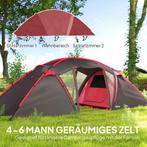 TRUUSK Tunnel Tent voor 4-6 Personen - 3 Kamers - Licht Haak, Caravans en Kamperen, Verzenden, Nieuw