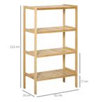 TRUUSK Bamboe 4-laags Strandrek - Boekenrek 62x33x112cm - Vo, Verzenden