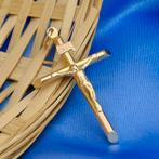 Gouden hanger van een kruis met corpus | INRI (religieus), Ophalen of Verzenden, Gebruikt, Goud, Overige merken