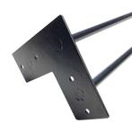 Gratis Verzending - Raw steel massieve 3-punt hairpin, Huis en Inrichting, Overige vormen, Nieuw, Tafelpoot, Modern
