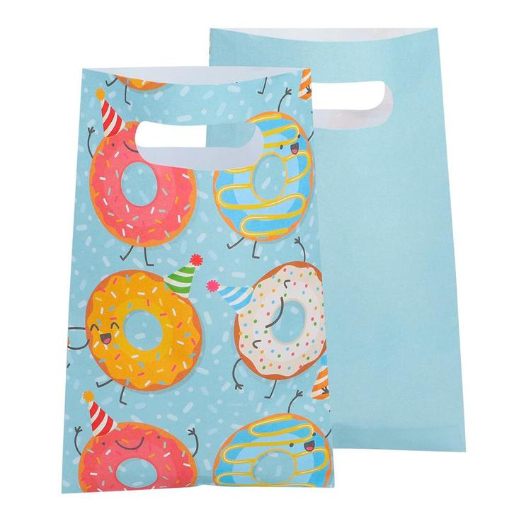 Uitdeelzakjes Donut Papier 23cm, Hobby en Vrije tijd, Feestartikelen, Nieuw, Verzenden