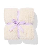 HEMA Plaid 130x150cm teddy strepen wit, Huis en Inrichting, Woonaccessoires | Plaids en Woondekens, Verzenden, Nieuw