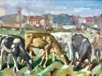 Giacomo Olini (1918-2014) - Paesaggio con pascolo, Antiek en Kunst