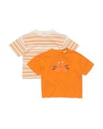 HEMA Baby t-shirts - 2 stuks bruin van €13 voor €6.5 sale, Verzenden, Nieuw