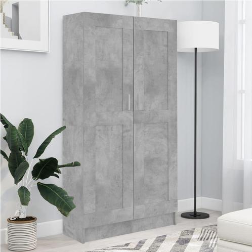 vidaXL Boekenkast 82,5x30,5x150 cm spaanplaat betongrijs, Huis en Inrichting, Kasten | Boekenkasten, 25 tot 50 cm, Nieuw, Overige houtsoorten