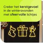 Kerstverlichting Raam Kerstengel + Kerstmuts + Kerstcadeau -, Diversen, Kerst, Verzenden, Nieuw