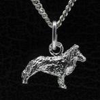 Zilveren Collie sheltie ketting hanger - klein, Verzenden, Nieuw