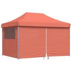 Partytent inklapbaar pop-up met 4 zijwanden terracottakle..., Verzenden, Nieuw, 2 meter of meer, Partytent