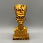 Beeld, Ancient Egyptian Queen Nefertiti Bust - 16 cm - Steen