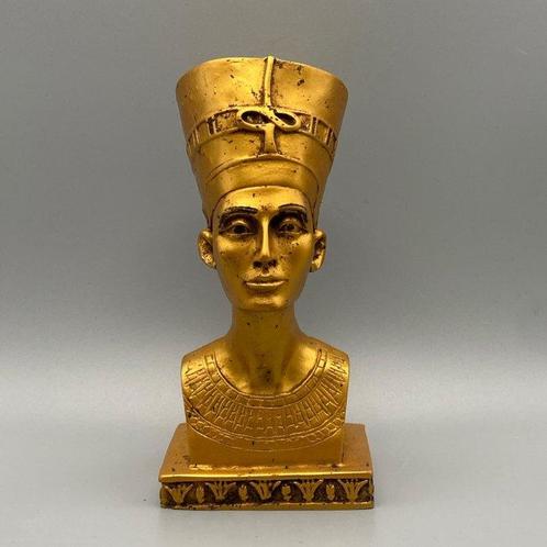 Beeld, Ancient Egyptian Queen Nefertiti Bust - 16 cm - Steen, Antiek en Kunst, Curiosa en Brocante