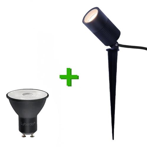Tuinspot Napels + LED spot GU10 Lybardo | 2.4 watt | 2700K |, Tuin en Terras, Buitenverlichting, Spots, Nieuw, Minder dan 50 watt