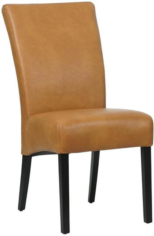 Cognac leren landelijke eetkamerstoel - Granada leer Sahara, Huis en Inrichting, Stoelen, Eén, Overige kleuren, Nieuw, Leer, Ophalen of Verzenden