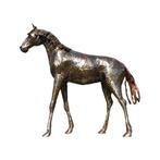 Paard Duante - handgemaakt uit Afrika - zwart met goud, Tuin en Terras, Ophalen of Verzenden, Nieuw